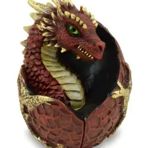 Dragon rouge dans œuf - 9,2cm