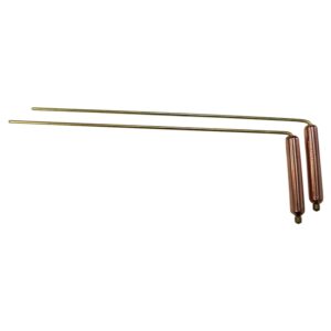 Baguettes coudées de sourcier (laiton + cuivre)
