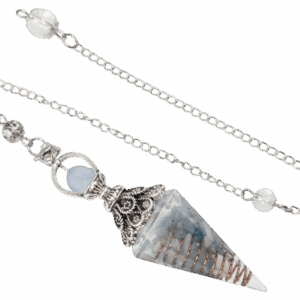 Pendule orgonite Aigue marine 6 faces