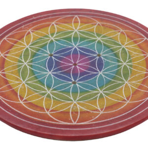 Porte encens Stéatite : Fleur de vie (dégradé) - 10cm