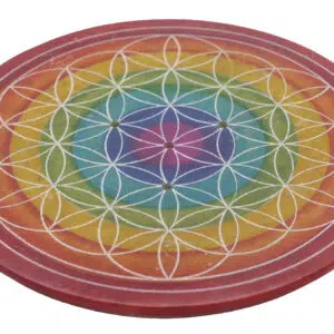 Porte encens Stéatite : Fleur de vie (dégradé) - 10cm