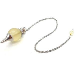 Pendule "Sphère" en Citrine - 4cm