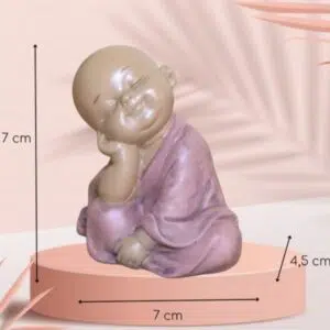 Bébé Bouddha appuyé sur une main - 7 cm