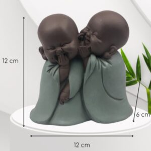 2 bonzes qui chuchotent - 12cm