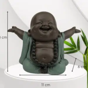 Statue bonze rieur bienvenue - 8cm