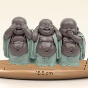 3 bouddhas rieurs - 9 cm