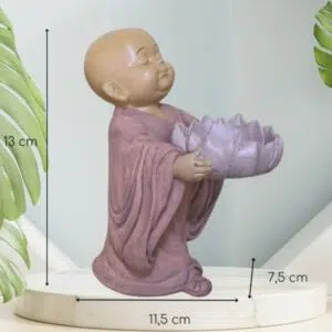 Bouddha bougeoir plat - 13cm