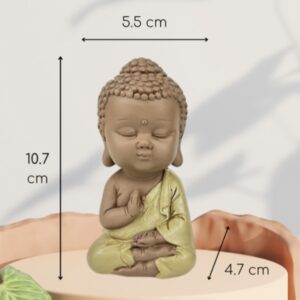 Bébé Bouddha en toge jaune - 10,7cm