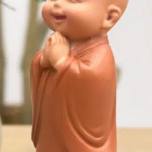 Bébé bonze prieur orange Ashoka - 8,5cm