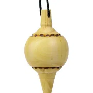 Pendule "Boule" en buis pyrogravé - 6,3cm