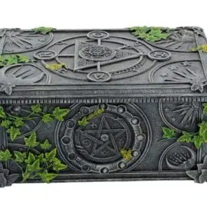 Boite Wicca : Pentacle & lierre - 17,5cm