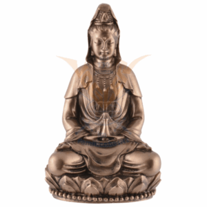 Déesse Guanyin, sur lotus - 8cm