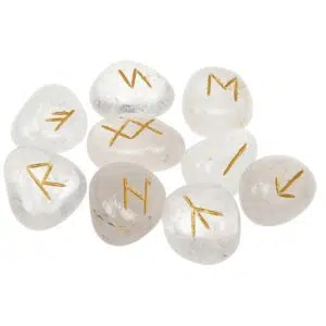 Runes divinatoires en cristal de roche