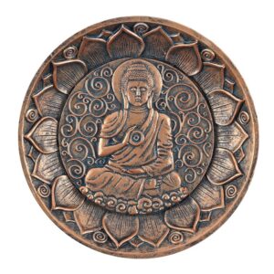 Porte encens doré Bouddha lotus
