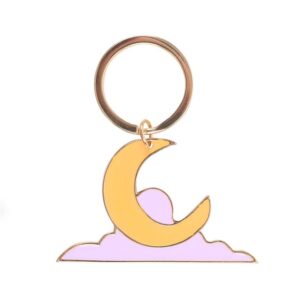 Porte clés : Lune & Nuage