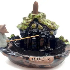 Porte encens cône 'Backflow' : Pêcheur chinois (céramique)