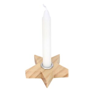 Porte mini-bougie en bois : Etoile