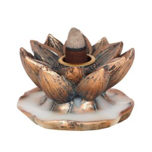 Porte encens cônes & 'Backflow' : Lotus bronze