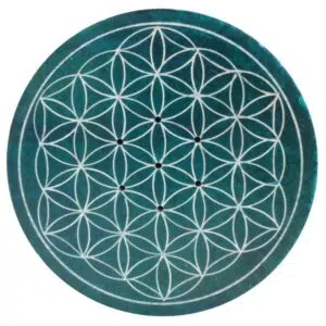 Porte encens : Fleur de vie (turquoise)