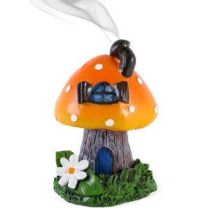 Porte encens cônes : Maison champignon (orange)