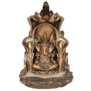 Porte encens "Backflow" : Ganesh, couleur bronze