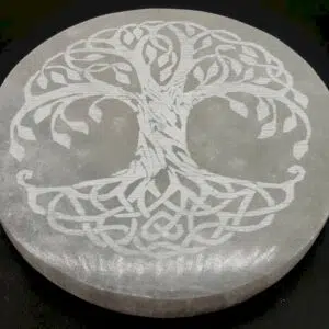 Porte encens Sélénite : Arbre de vie Celtique - 10cm