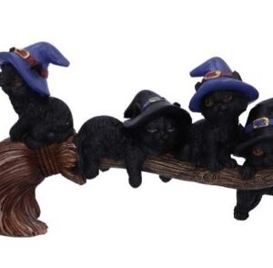 Chats sorciers sur un balai - 27,5cm
