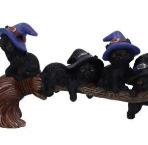 Chats sorciers sur un balai - 27,5cm