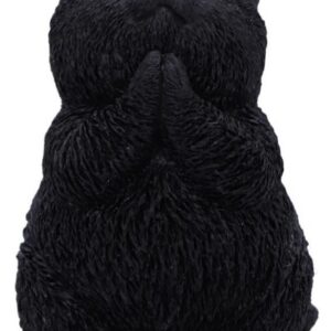 Chat noir qui prie - 8,5cm