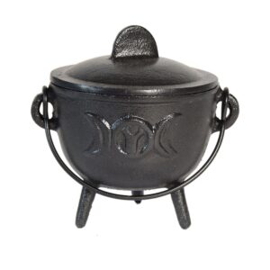Chaudron en fonte noir Triple lune - 13cm - Omsaé