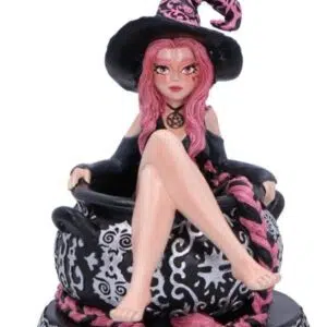 Sorcière rose dans son chaudron - 14,5cm