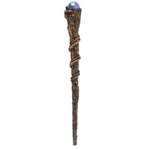 Baguette branche en résine : Effet bois avec boule violette - 27,5cm