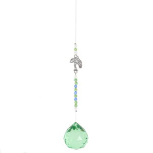 Suspension boule : Arbre de vie cristal (vert)