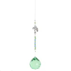 Suspension boule : Arbre de vie cristal (vert)