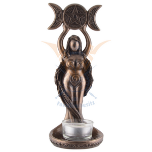 Bougeoir : Hécate, la déesse à la spirale - 22 cm