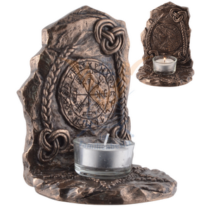 Porte-bougie : Vegvisir (boussole viking) - 15cm
