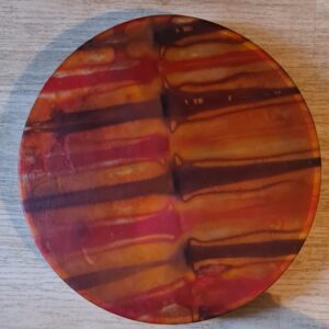 Tambour Chamanique, peau de bison, bois d'érable - rouge dégradé horizontal