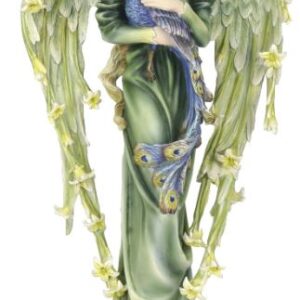 Grande fée avec paon - 54cm