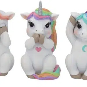 3 sagesses : Licornes colorées - 9,5cm