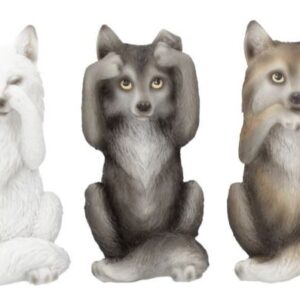3 sagesses : Loups - 10cm