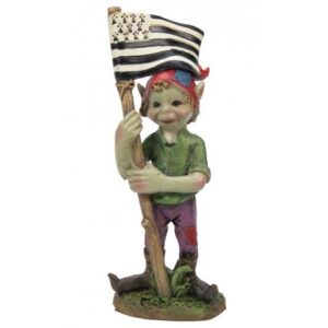 Lutin au drapeau breton - 13,5cm