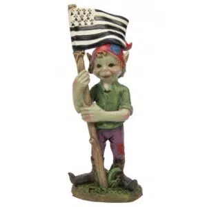 Lutin au drapeau breton - 13,5cm