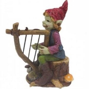 Lutin à la harpe - 10,5cm