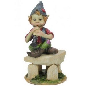 Lutin joueur de bombarde - 12cm