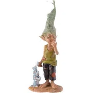 Lutin avec glace et souris - 15cm