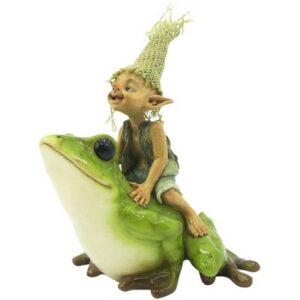 Lutin sur grenouille - 9cm