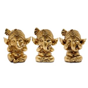 3 sagesses : Ganesh - 10cm