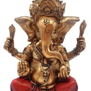 Ganesh doré & rouge - 12cm