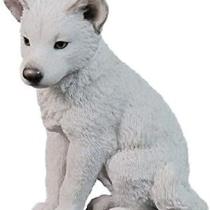 Loup polaire assis - 12cm