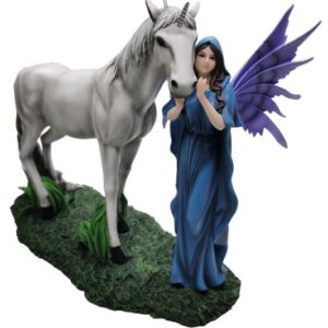 Fée avec licorne - 33x30cm